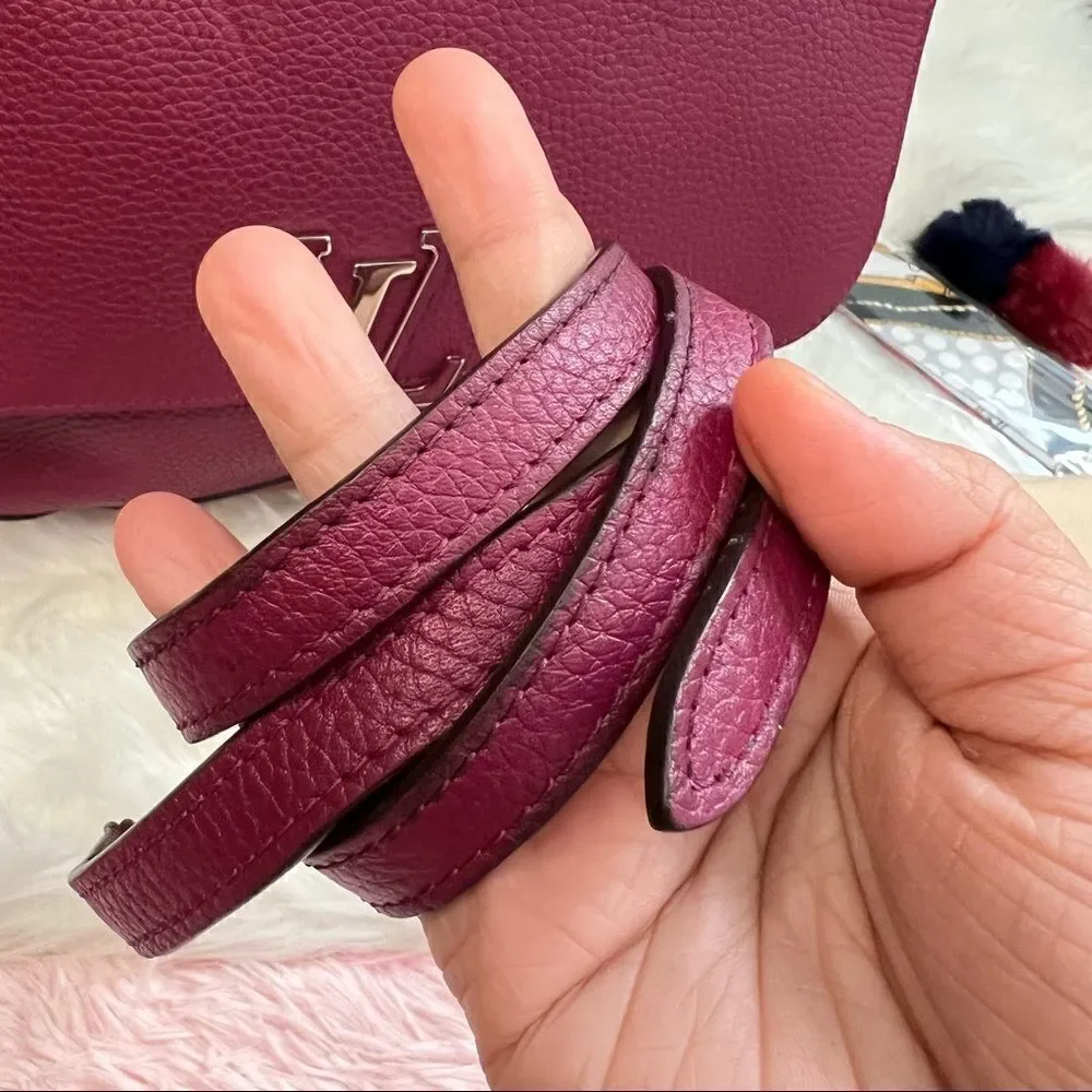 LOUIS vuitton volta taurillon leather grape crossbody